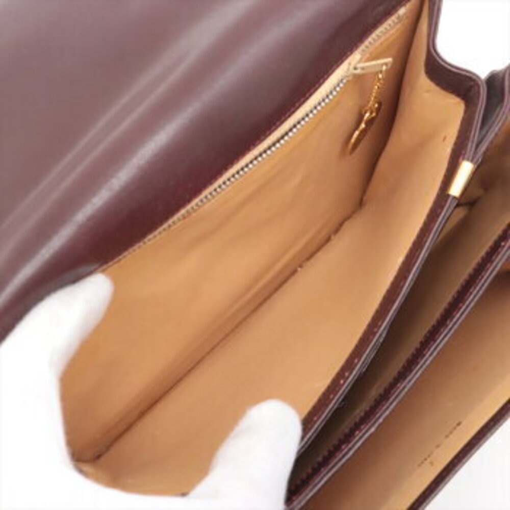 Celine carriage hardware Burgundy Red leather shoulder bag crossbody - Picture 10 of 13